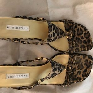 Ann Marino Animal Print Sandals